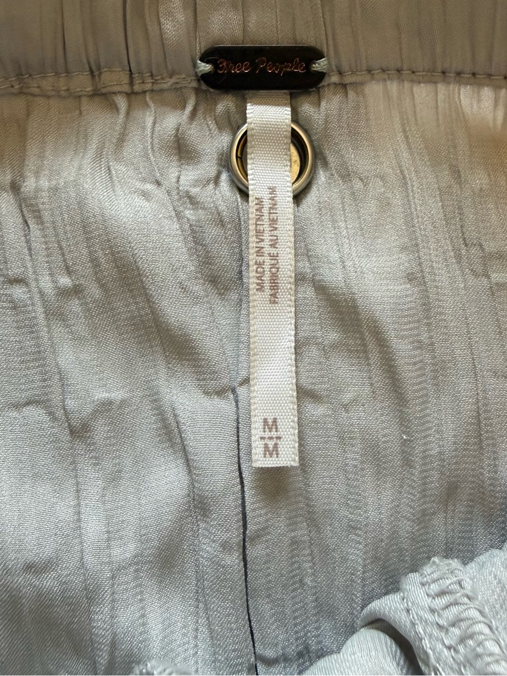 Free People Light Gray Layered Mini Skirt with Belt Detail - Picture 6 of 6